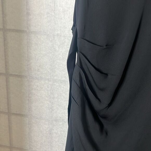 DIANE VON FÜRSTENBERG BLACK COCKTAIL EVENING SILK BLEND DRESS SIZE 0 - Picture 5 of 6